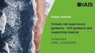 Public background session on the public consultation on climate risk supervisory guidance [upl. by Yelahc]