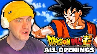 First Time REACTING to all Dragon Ball Openings [upl. by Lleryt642]