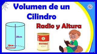 Volumen de un CILINDRO conociendo el Radio y la Altura ⚡💥 [upl. by Greer769]