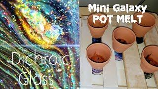 How toMini POT MELT Dichroic glass Drippendant size Galaxy use scrap upFused glass Art [upl. by Anemolif]