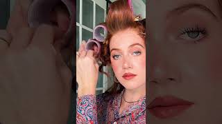 1970s hair tutorial I followed Farrah Fawcetts curl pattern 💛 hairstyle hairtutorial [upl. by Laleb]