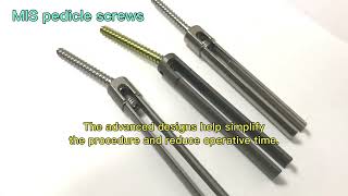 MIs pedicle screws for spine fixation orthopedic titanium bone screws cannulated screw polyaxial [upl. by Ahsatan]