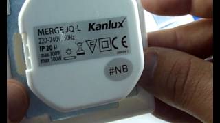 Motion Sensor Light Switch 300w IP20 PIR 7m 120°60° Kanlux Merge JQL [upl. by Nirrak211]