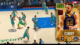 Best Offensive PG 109 ovr Torch Bearers Grandmaster Steph Curry Gameplay NBA LIVE MOBILE SEASON 8 [upl. by Anilys]