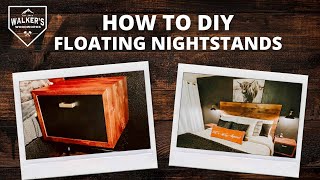 How to build Floating Nightstands and A Custom Headboard DIY Head board [upl. by Watters207]