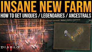 Diablo 4 NEW SOLO Lv 1100 EASY FARM FOR BEST GEAR  LEGENDARIES  UNIQUES  ANCESTRALS  GOLD [upl. by Dagall]