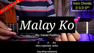 Malay Ko  Daniel Padilla Easy Chords😍  Guitar Tutorial [upl. by Aeslahc311]