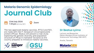 Malaria Genomic Epidemiology Journal Club 2024  Beatus Lyimo [upl. by Mackie]