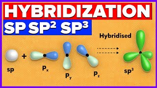 Hybridization of Atomic Orbitals  SP SP2 SP3 Hybridization of Carbon [upl. by Artinek331]