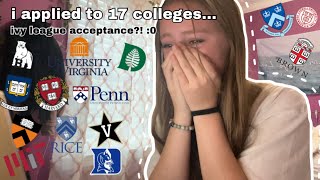 COLLEGE DECISION REACTIONS 2023 8 IVIES T20s MIT UVA no UCs lol  dream school acceptance [upl. by Liddie840]