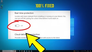 Fix Cant turn On Realtime Protection Windows Defender on windows 1011  real time wont turn on ✅ [upl. by Debo]