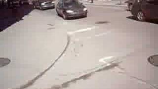 montreal bike messenger hit by a car [upl. by Ylrrad]