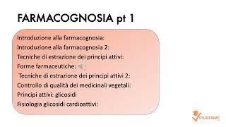 Tecniche di estrazione dei principi attivi VIDEO RIASSUNTO FARMACOGNOSIA GRATIS [upl. by Reaht]