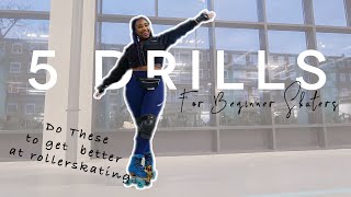 5 Drills for beginner roller skaters  Improve at skating fast [upl. by Daniela]