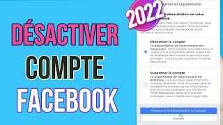 Comment désactiver un compte Facebook 2022  SUPPRIMER le compte Facebook [upl. by Bogoch897]