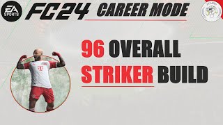 BEST 96 Overall Striker ST Build for EA Sports FC 24 Career Mode  Maximum Potential [upl. by Kaspar]