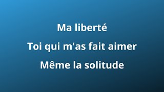 Serge Reggiani  Ma Liberté paroles [upl. by Murvyn]