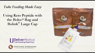 Functional Formularies Keto Peptide amp Bolee Bag for Home Tube Feeding [upl. by Gimpel]