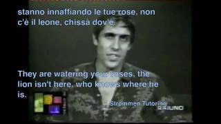 Azzurro Adriano Celentano Karaoke con Testi with Lyrics English and Italian [upl. by Tenay191]