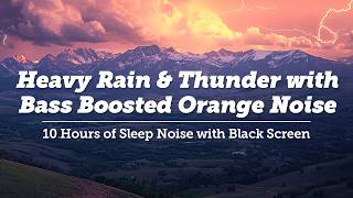 10 Hours of Heavy Dripping Rain with Deep Thunder  Black Screen for Sleep Relaxation and Focus [upl. by Beatrix494]