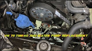 VW Transporter T6 20TDI  Timing belt and water pump replacement DIY This is how [upl. by Goodman]