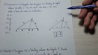 Teorema da bissetriz interna Questão para praticar [upl. by Derte]