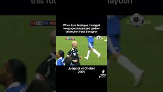 When Bosingwa managed to escape a blatant red card for this foul on Benayoun  Liverpool vs Chelsea [upl. by Aivital]