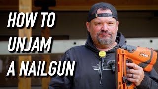 How To Unjam A Nail Gun The RIGHT Way  Dr Decks [upl. by Willner161]