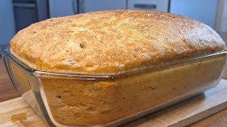 Only water and flour❗️I dont buy bread anymoreno knead breadEasy bread recipe [upl. by Revell]