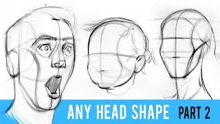 Draw ANY Head Type with the Loomis Method  Part 2 [upl. by Yttak]