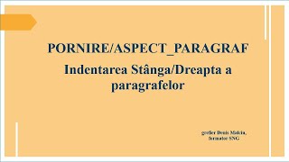 Indentare StângaDreapta a paragrafelor [upl. by Dinsdale]