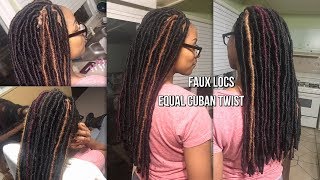 HOW TO DO LONG INDIVIDUAL FAUX LOCS quotTUTORIALquot WITH CUBAN TWIST MARLEY HAIR [upl. by Valeria]