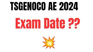 TSGENCO AE Exam Date 2024  Check Exam Date [upl. by Izzy]