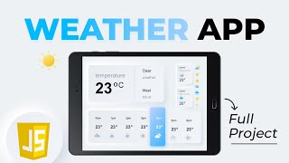 Build a Universal Weather App using JavaScript  Full Project using HTML CSS and Weather API [upl. by Gaby]