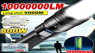 Powerful P70 Led Flashlights 5000LM Ultra Bright Tactical Light Emergency Spotlights Review [upl. by Haze765]