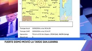 Un fuerte temblor en San Luis sacudió la tarde sanjuanina [upl. by Awhsoj]