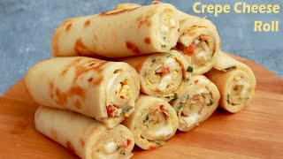 মাত্র ৫ মিনিটে সকালের নাস্তা তৈরির রেসিপি  Easy Nasta Recipe  Crepe Egg Roll Recipe [upl. by Eibmab]