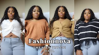 FASHIONNOVA TRYON HAUL 2024  Fashion Nova Sweater TryOn Haul  Winter Clothing Haul [upl. by Bathesda]