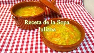 Receta de sopa de verduras o sopa juliana [upl. by Aineval]