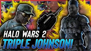 we went TRIPLE JOHNSON in Halo Wars 2 [upl. by Asselam449]