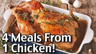 Leftover Rotisserie Chicken Recipes 4 Meals From One Chicken [upl. by Narud]