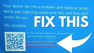 Windows 1011 Solving DPC Watchdog Violation [upl. by Erving]