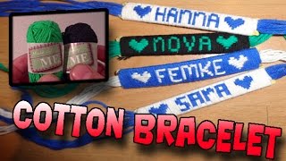 How To Make a Name Bracelet Using Cotton Yarn [upl. by Rudelson]