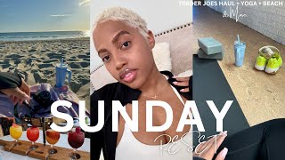 SUNDAY RESET🧘🏽 VLOG  Yoga  Trader Joe’s  Beach amp More [upl. by Miquela]