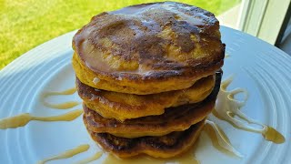 Fluffy Pumpkin Pancakes  Easy Fall Pancakes Recipe [upl. by Nnylkoorb]