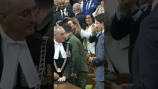 Zelenskyy receives standing ovation in the House of Commons shorts [upl. by Imaon878]