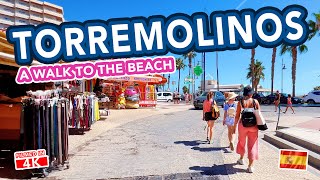 Tour of TORREMOLINOS near Malaga on Costa Del Sol Spain  A walk to Torremolinos beach [upl. by Marcel]