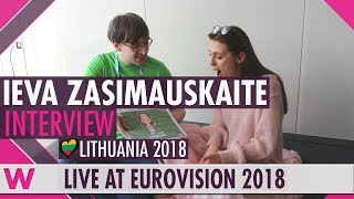 Ieva Zasimauskaite Lithuania interview  Eurovision 2018  wiwibloggs [upl. by Ydnas]