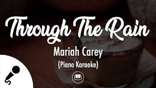 Through The Rain  Mariah Carey Piano Karaoke [upl. by Rollins]