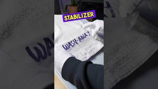 How to use WashAway Stabilizer for Machine embroidery 🪡💙 machineembroidery shorts [upl. by Mord]